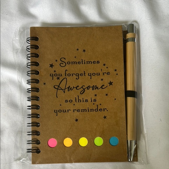 Thank you gift sometimes you forget you’re awesome small notepad pen sticky note - Picture 1 of 5